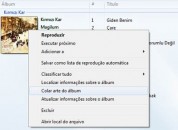 Imagens do álbum no Windows Media Player